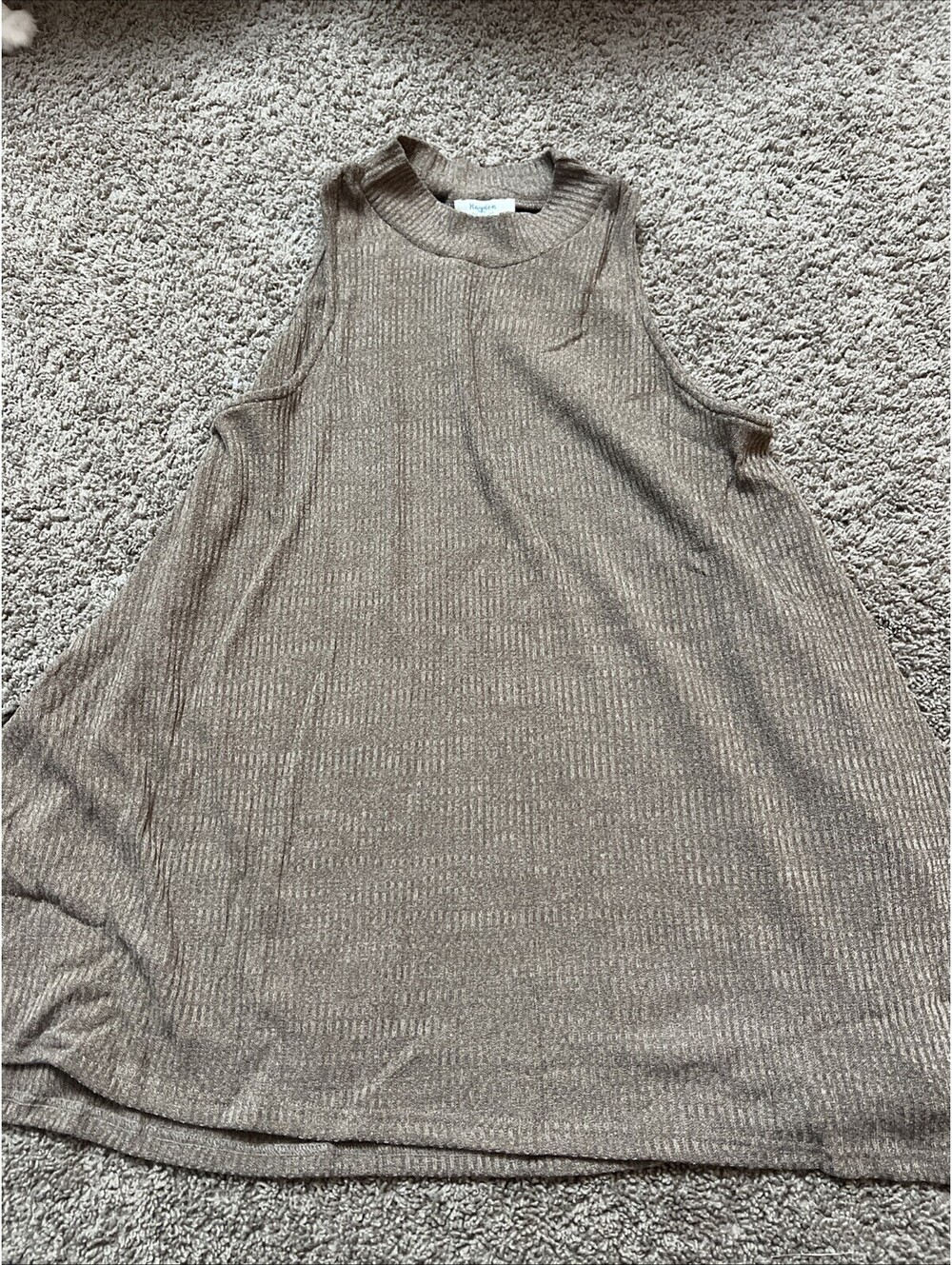Hayden Los Angeles Brown Mocha Sleeveless Dress Tunic Size Large